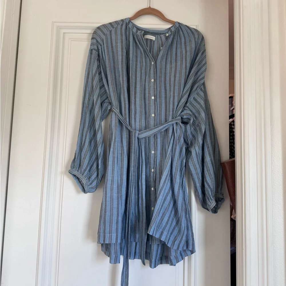 DOEN Jo Dress in Indigo Stripe - XS - Picture 2 of 5